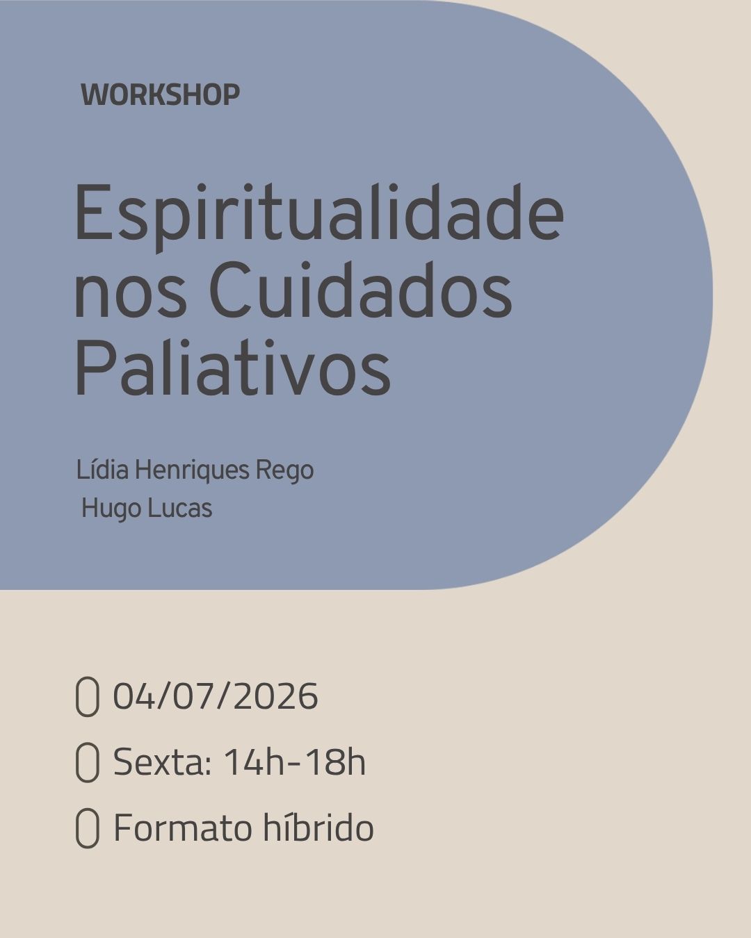 Workshop Espiritualidade em Cuidados Paliativos